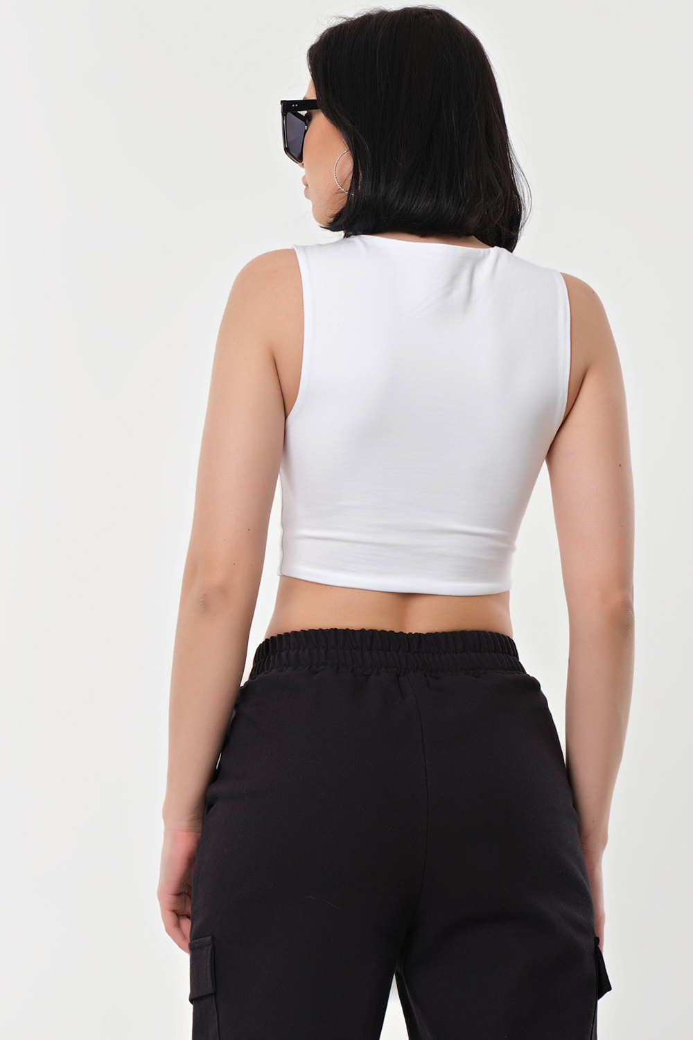 ст. цена1175руб.! Топ хлопковый из трикотажа белый