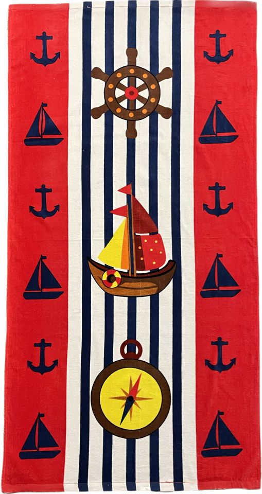 Полотенце пляжное КОРАБЛИК р-р 70х140