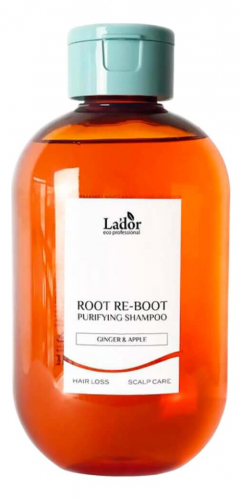 Шампунь для волос с имбирем и яблоком LA’DOR ROOT RE-BOOT PURIFYING SHAMPOO GINGER & APPLE 300мл