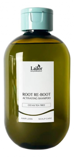 Шампунь для волос с центеллой и чайным деревом  LA’DOR ROOT RE-BOOT ACTIVATING SHAMPOO CICA & TEA TREE   300мл