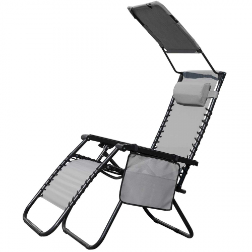 Кресло-шезлонг 8009-CZ с козырьком от солнца