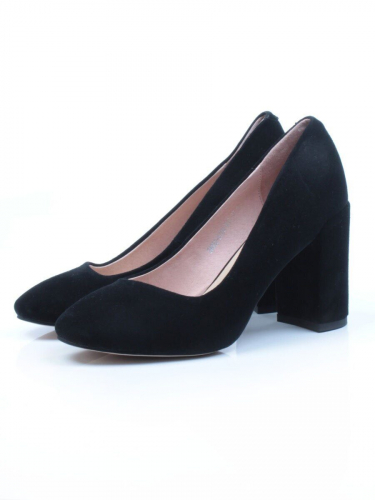 06-XA852-H309-K20 BLACK Туфли женские (натуральная замша)