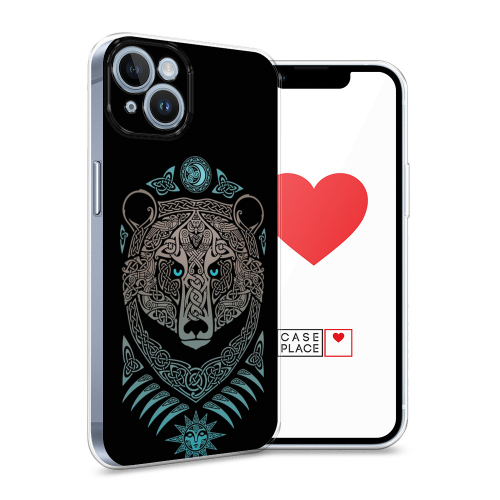 Силиконовый чехол Кельтский медведь на iPhone 14