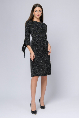 Платье 1001 DRESS #841794Черный (принт горошек)