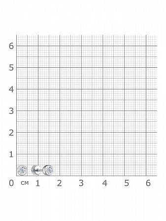 12-1459.1620 Серьги с муассанитом родированные серебро 925*