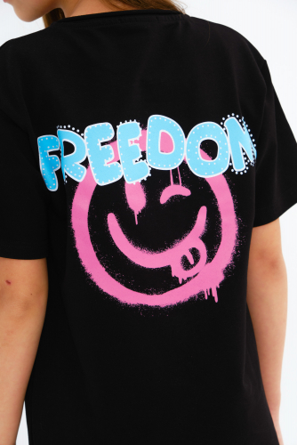 792р990р Удлиненная футболка из футера Freedom
