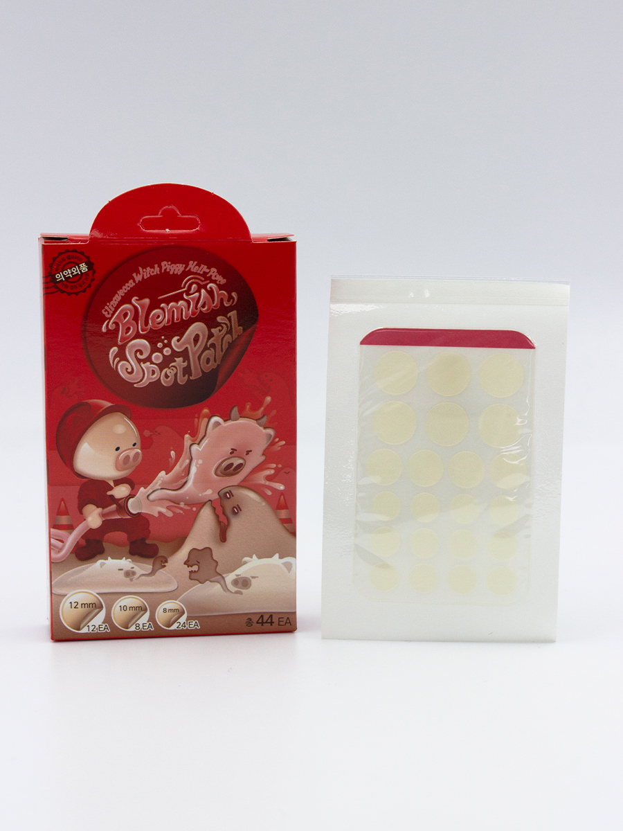 ELIZAVECCA - ПАТЧИ ДЛЯ ЛИЦА ОТ АКНЭ WITCH PIGGY HELL-PORE BLEMISH SPOT PATCH, 44 ШТ