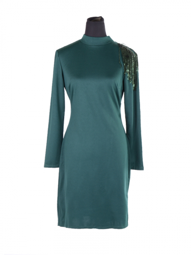 Платье Fashion 030, Эполет темно-зеленый