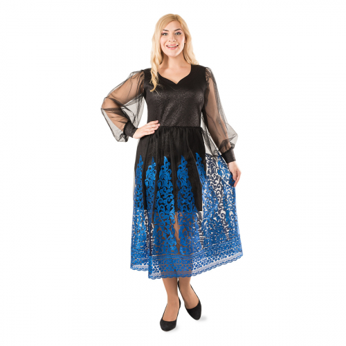 Платье «Евангелина» (003935744) 003-935-744, черный, синий