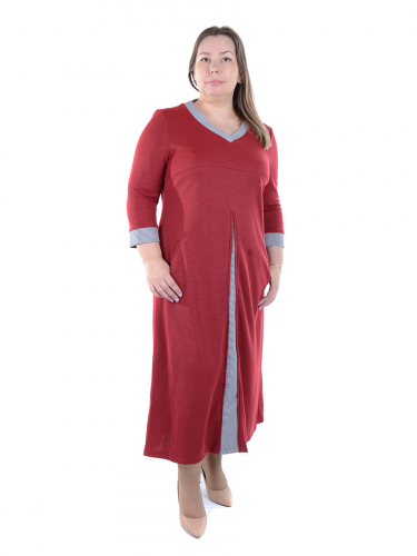 Платье женское ПФ02213, бордовый