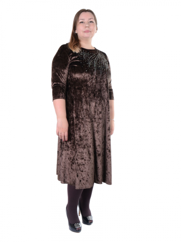 Платье Женское счастье ПЛ-4703,коричневый
