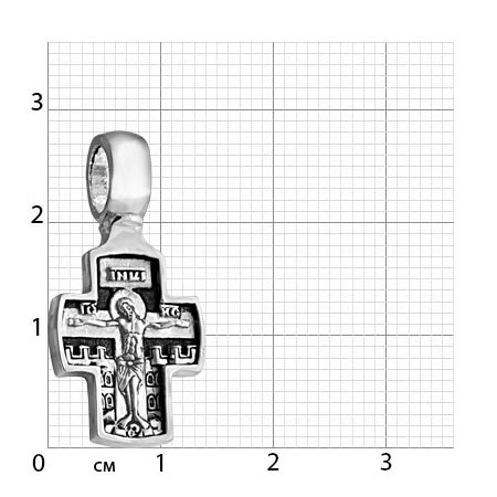 2-248-3 Крест из серебра частичное чернение литье