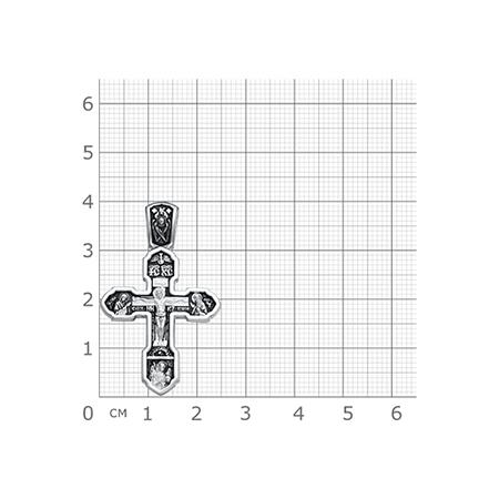 2-556-3 Крест из серебра частичное чернение литье