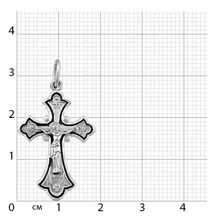 1-086-3 крест из серебра частично черненый штампованный