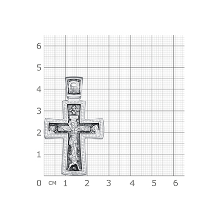 2-449-3 Крест (св.Георгий) из серебра частичное чернение литье