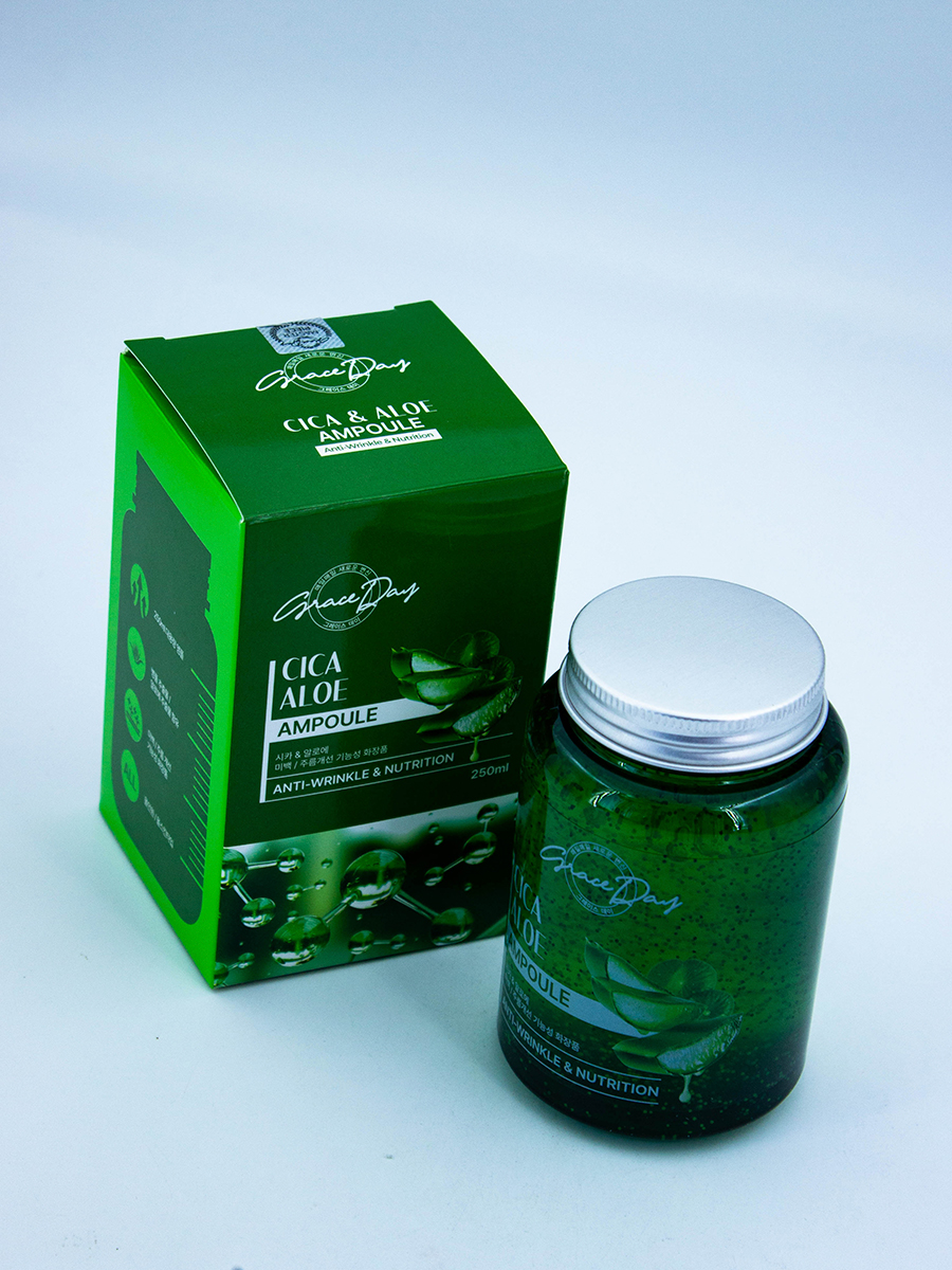 GRACE DAY - СЫВОРОТКА ДЛЯ ЛИЦА С ЭКСТРАКТОМ ЦЕНТЕЛЛЫ И АЛОЭ CICA & ALOE ALL IN ONE AMPOULE, 250 МЛ.