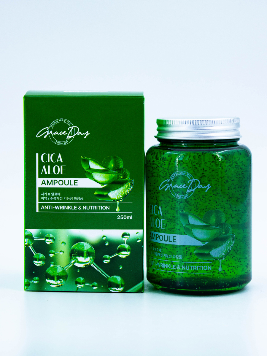 GRACE DAY - СЫВОРОТКА ДЛЯ ЛИЦА С ЭКСТРАКТОМ ЦЕНТЕЛЛЫ И АЛОЭ CICA & ALOE ALL IN ONE AMPOULE, 250 МЛ.