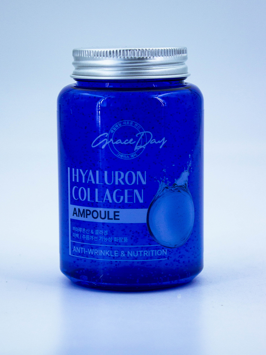 GRACE DAY - СЫВОРОТКА ДЛЯ ЛИЦА С ГИАЛУРОНОВОЙ КИСЛОТОЙ И КОЛЛАГЕНОМ HYALURONATE & COLLAGEN ALL IN ONE AMPOULE, 250 МЛ.