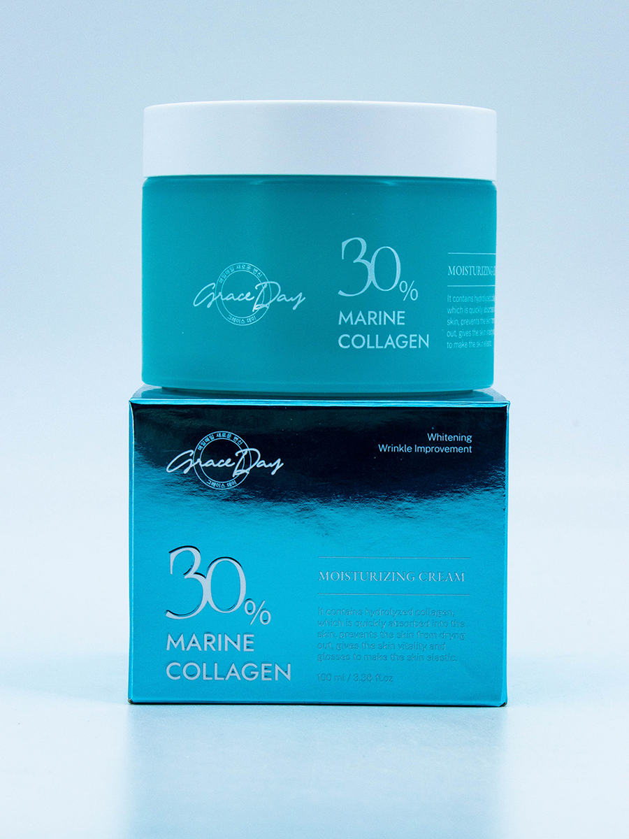 GRACE DAY - КРЕМ ДЛЯ ЛИЦА АНТИВОЗРАСТНОЙ С МОРСКИМ КОЛЛАГЕНОМ MARINE COLLAGEN 30% MOISTURE CREAM, 100 ML