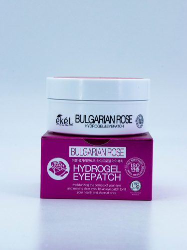 EKEL -ПАТЧИ ГИДРОГЕЛЕВЫЕ ДЛЯ ГЛАЗ С ЭКСТРАКТОМ РОЗЫ BULGARIAN ROSE HYDROGEL EYE PATCH, 60 ШТ.