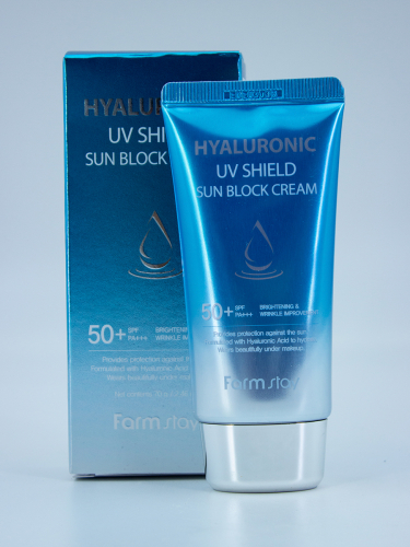 FARMSTAY - КРЕМ СОЛНЦЕЗАЩИТНЫЙ ДЛЯ ЛИЦА С ГИАЛУРОНОВОЙ КИСЛОТОЙ HYALURONIC UV SHIELD SUN BLOCK CREAM SPF50+PA+++, 70 ML