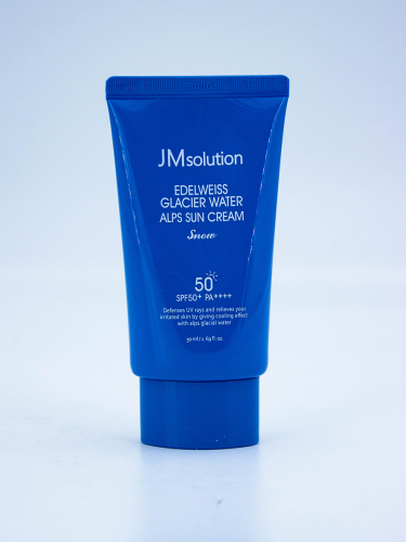 JMSOLUTION - СОЛНЦЕЗАЩИТНЫЙ КРЕМ ДЛЯ ЛИЦА И ТЕЛА ОХЛАЖДАЮЩИЙ EDELWEISS GLACIER WATER ALPS MOIST SUN CREAM SNOW SPF 50+ PA++++, 50 МЛ