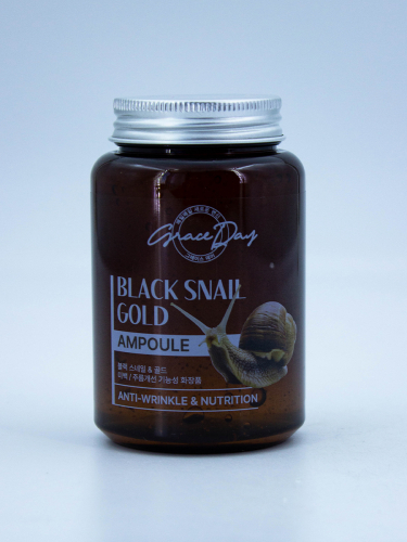 GRACE DAY - СЫВОРОТКА ДЛЯ ЛИЦА С МУЦИНОМ ЧЕРНОЙ УЛИТКИ И ЗОЛОТА BLACK SNALL & GOLD  ALL IN ONE AMPOULE, 250 МЛ.