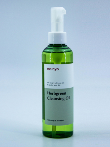 MANYO - МАСЛО ДЛЯ ЛИЦА С ТРАВЯНЫМИ ЭКСТРАКТАМИ HERB GREEN CLEANSING OIL, 200 МЛ.