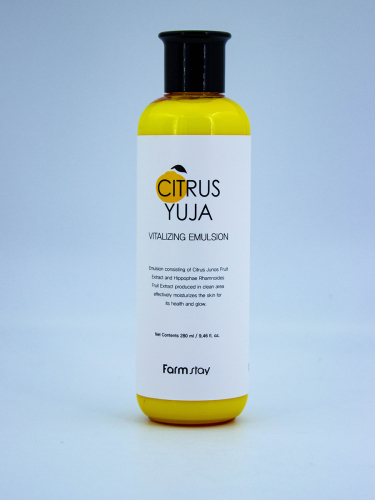 FARMSTAY - ЭМУЛЬСИЯ ДЛЯ ЛИЦА С ЭКСТРАКТОМ ЮДЗУ CITRUS YUJA VITALIZING EMULSION, 280 МЛ.