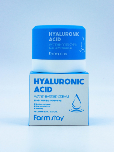 FARMSTAY - КРЕМ ДЛЯ ЛИЦА С ГИАЛУРОНОВОЙ КИСЛОТОЙ HYALURONIC ACID WATER BARRIER CREAM, 80 МЛ.