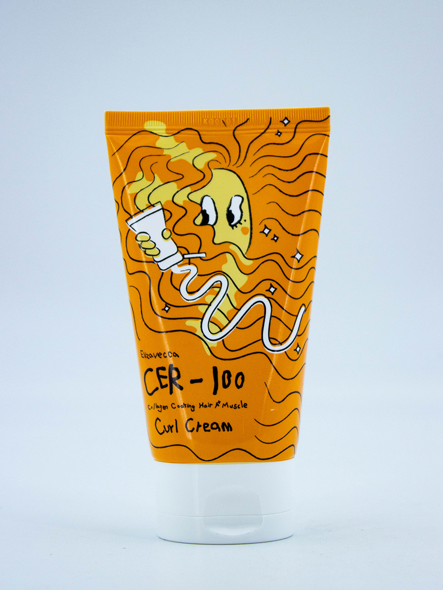 ELIZAVECCA - КРЕМ ДЛЯ ВЬЮЩИХСЯ ВОЛОС CER-100 COLLAGEN COATING HAIR A+ MUSCLE CURL CREAM, 120 МЛ.