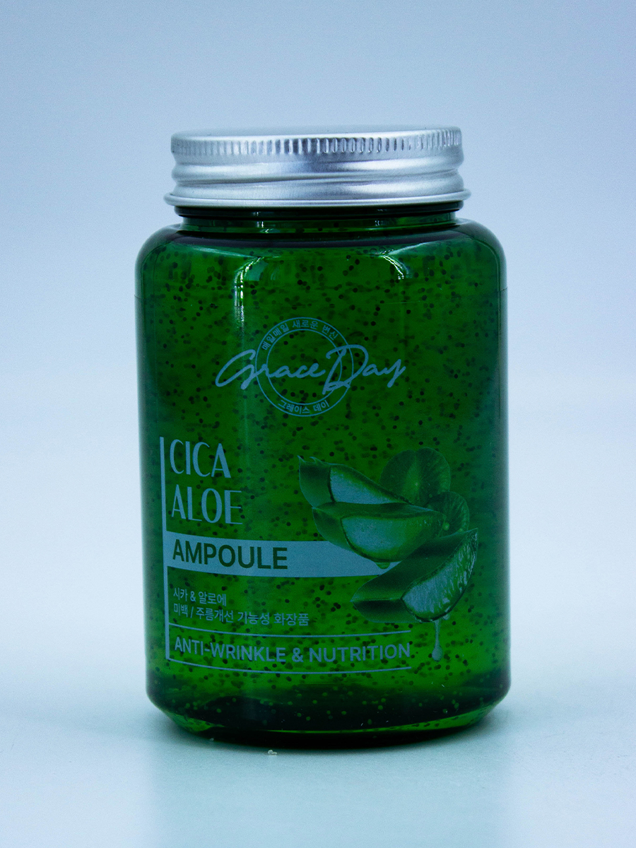 GRACE DAY - СЫВОРОТКА ДЛЯ ЛИЦА С ЭКСТРАКТОМ ЦЕНТЕЛЛЫ И АЛОЭ CICA & ALOE ALL IN ONE AMPOULE, 250 МЛ.