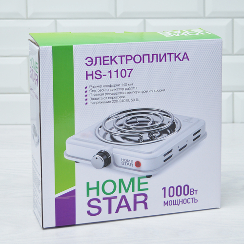 Плитка электрическая HOMESTAR HS-1107, ТЭН арт.104910