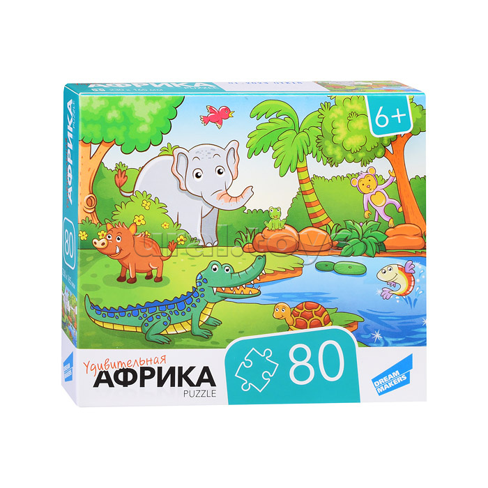 Puzzle 80. Пазл "Африка". Пазлы 80. Пазлы 80элем 2407-25. Постер 307 "Африка" 80х43 см.