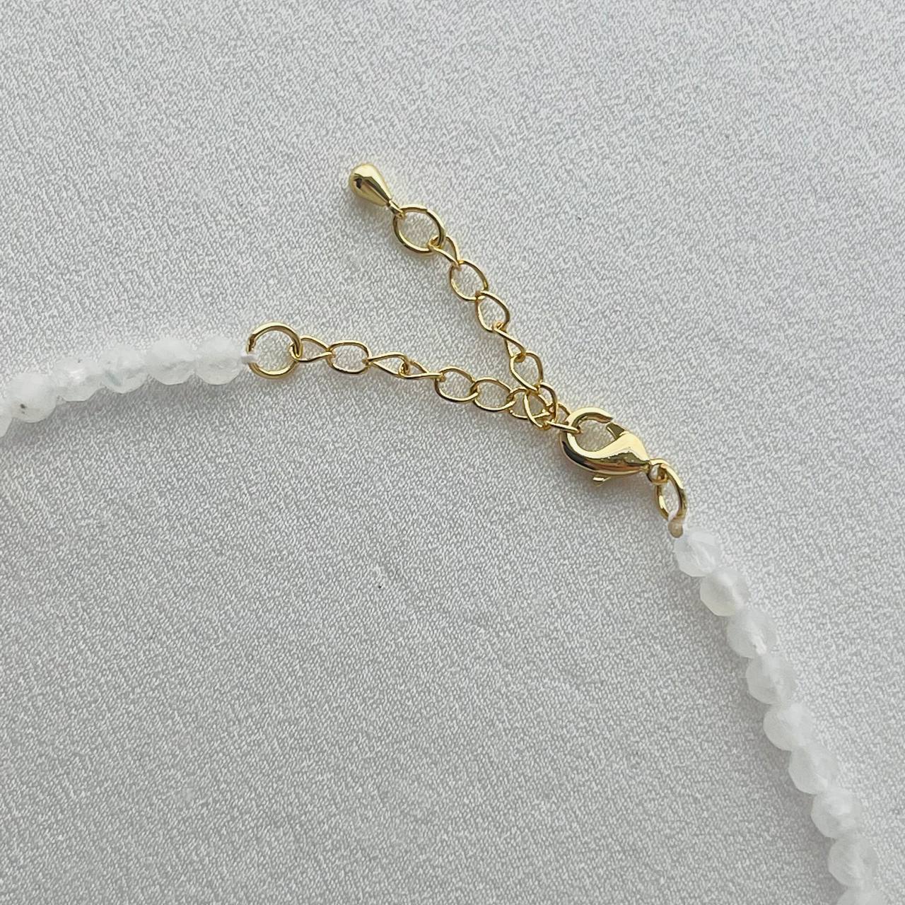 Радуга Самоцветов Бусы из Лунного камня огранка