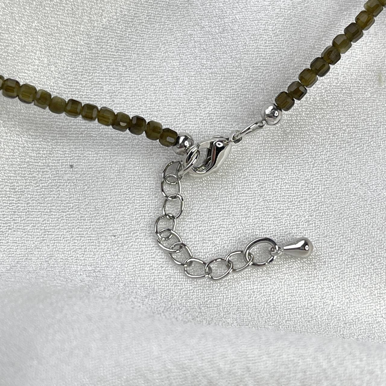 Радуга Самоцветов Бусы из золотистого Обсидиана огранка