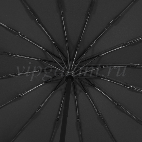 Зонт мужской черный складной 16 спиц усиленный A1998
