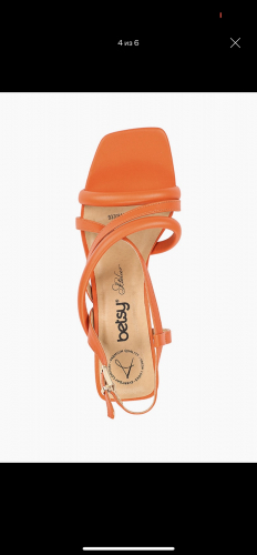 937081/04-04 оранжевый иск.кожа женские туфли открытые (В-Л 2023)