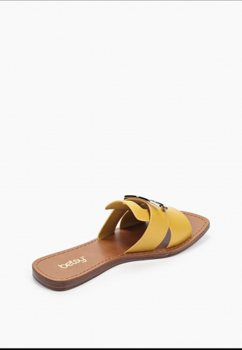 937006/08-04 желтый иск.кожа женские туфли открытые (В-Л 2023)