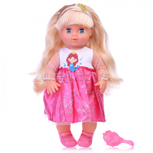Кукла (платье в ассорт., расчёска) в коробке