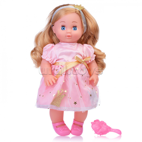 Кукла (платье в ассорт., расчёска) в коробке