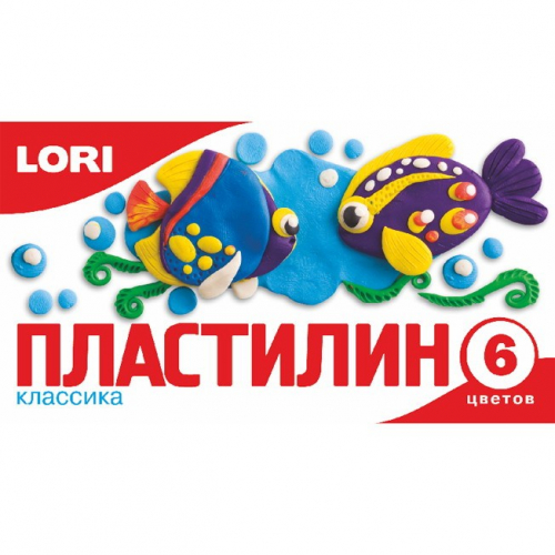 Пластилин 6 цв. Классика Пл-005 Lori в Нижнем Новгороде