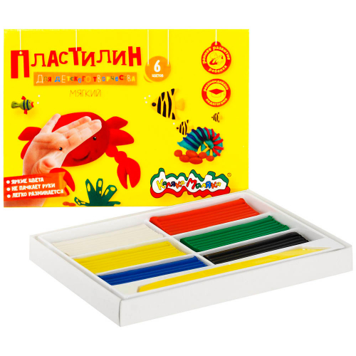 Пластилин 6 цв. Каляка-маляка ПКМ06-П 90г. в Нижнем Новгороде