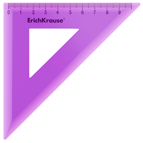 Угольник пластиковый ErichKrause Standard, 45°/9см 52990 в Нижнем Новгороде