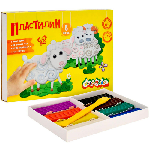 Пластилин 8цв Каляка-маляка со стеком ПКМ08 120г. в Нижнем Новгороде
