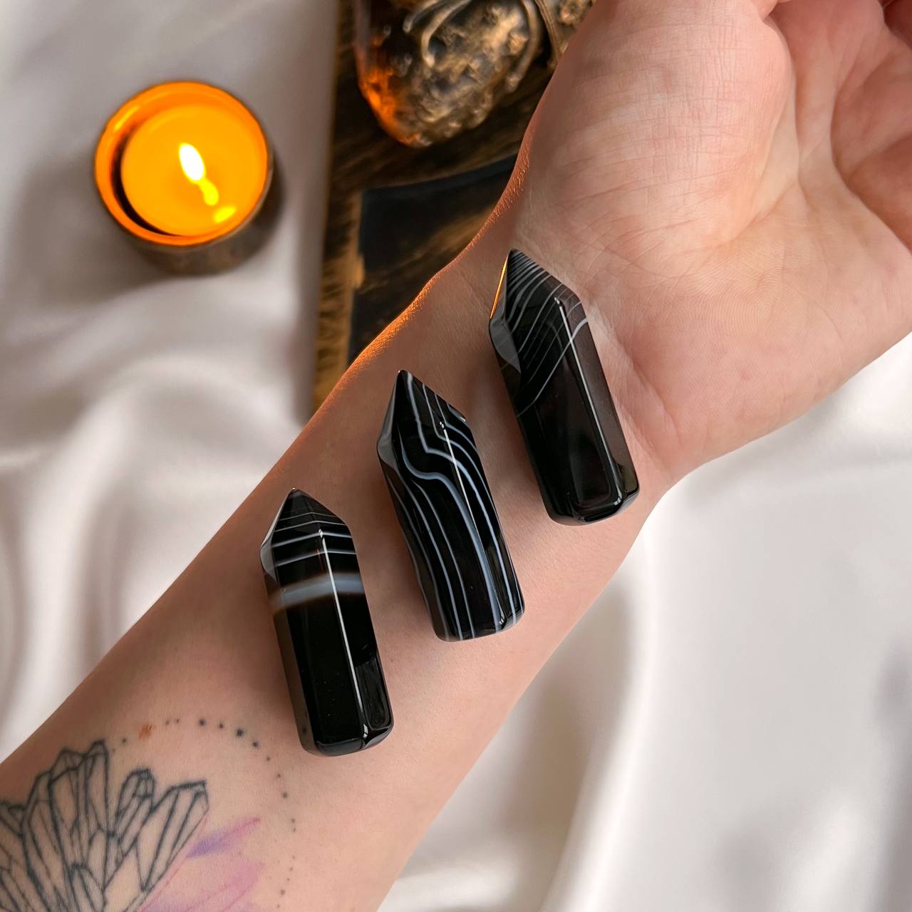 Радуга Самоцветов Кристалл из Агата полосатого