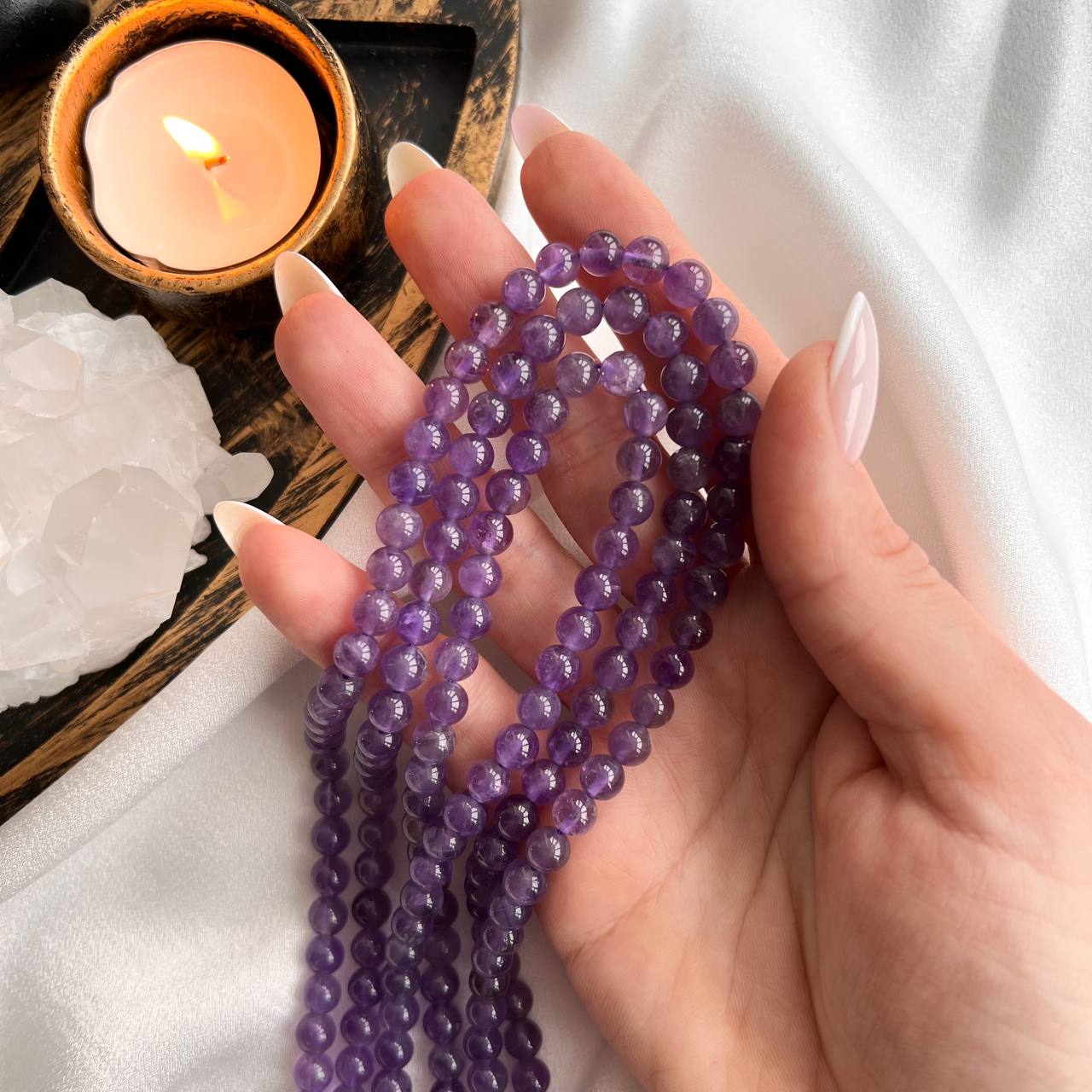 Радуга Самоцветов Бусины для украшений из Аметиста