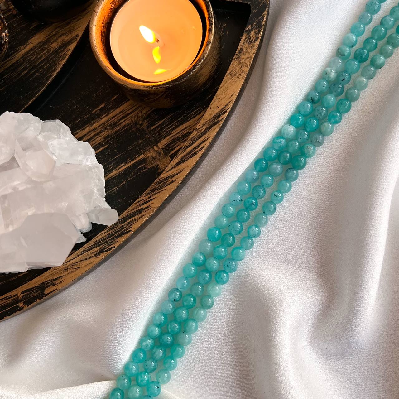 Радуга Самоцветов Бусины для украшений из Амазонита