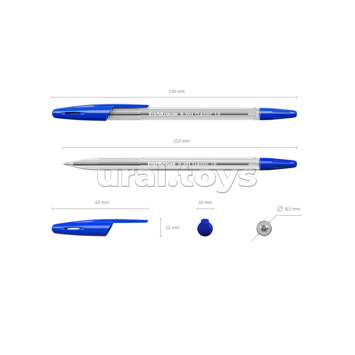 Ручка шариковая R-301 Classic Stick&Grip 1.0, цвет чернил синий