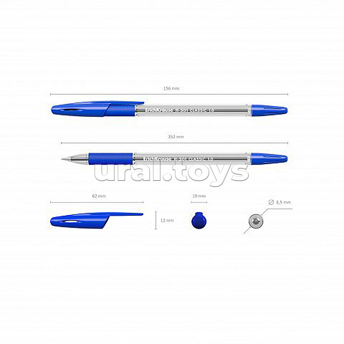 Ручка шариковая R-301 Classic Stick&Grip 1.0, цвет чернил синий